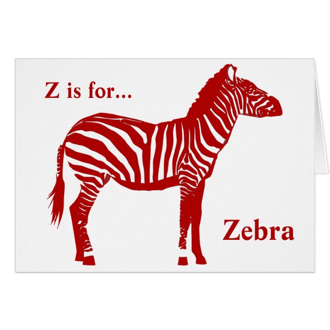 Zebra - Deep Red und White (Vorderseite (Horizontal))