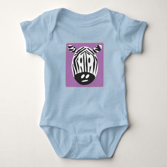 Zebra Design Baby Strampler (Vorderseite)