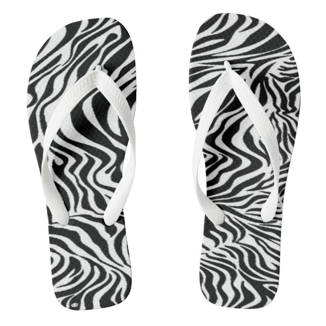 Zebra-Design  Flip Flops (Fußbett)
