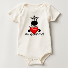 Zebra-Design mit "I Liebe my Gruncle" Baby Strampler
