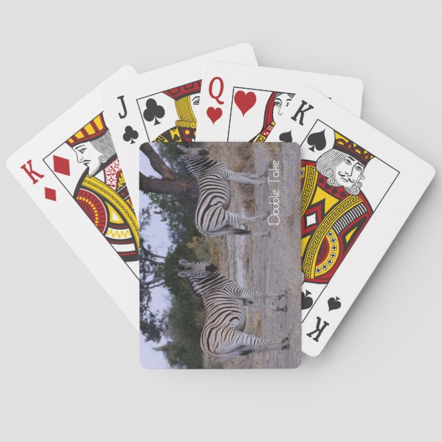Zebra Double Take Foto Spielkarten (Rückseite)