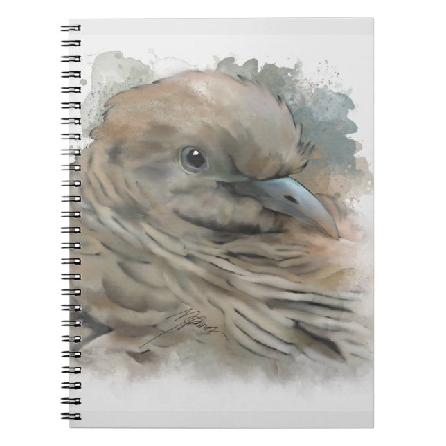 Zebra Dove Watercolor Notizblock (Vorderseite)