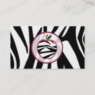 Zebra-Druck Apple arbeiten Lehrer-Visitenkarte um Visitenkarte