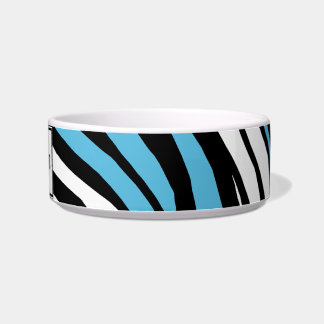 Zebra-Druck-blaue Mischungs-personalisierte Napf