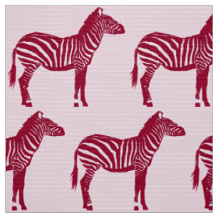 Zebra Druck - Burgund und Rosa Stoff