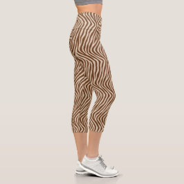 Zebra Druck Capri Leggings