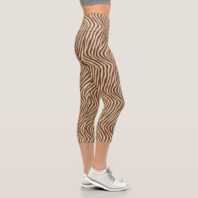 Zebra Druck  Capri Leggings (Rechts)