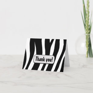 Zebra-Druck "danken Ihnen!" Anmerkungskarte Dankeskarte