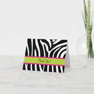 Zebra-Druck Dankeskarte