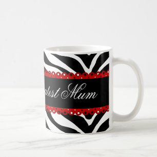 Zebra-Druck der Welt bestster die Mamau. Kaffeetasse