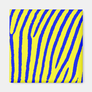 Zebra Druck (Gelb & Blau) Magnet