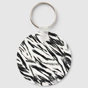 Zebra-Druck-inspirierter Schlüsselanhänger