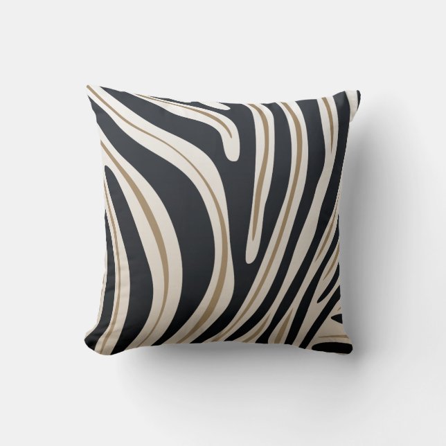 Zebra-Druck-Kissen Kissen (Vorderseite)