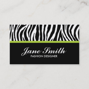 Zebra-Druck Modern Elegant Stylisch Klassisch Visitenkarte