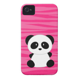 Zebra-Druck-Panda-Rosa iPhone 4 Fall title_seo2