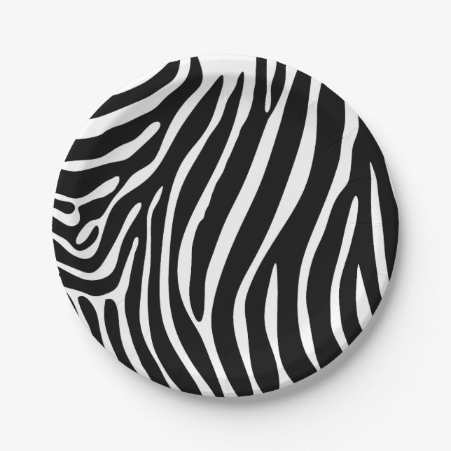Zebra-Druck-Papier-Teller Pappteller (Vorderseite)