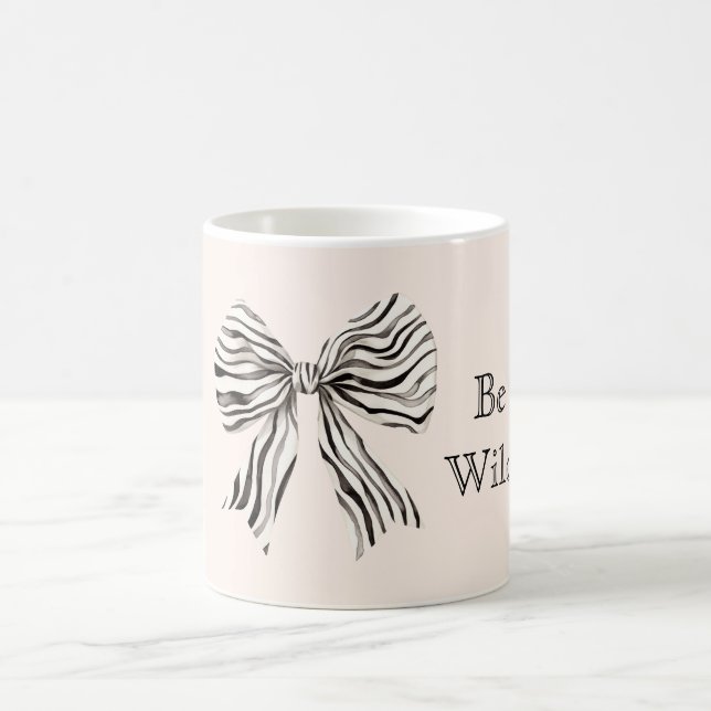 Zebra-Druck-Schleife Sei wild Kaffeetasse (Mittel)