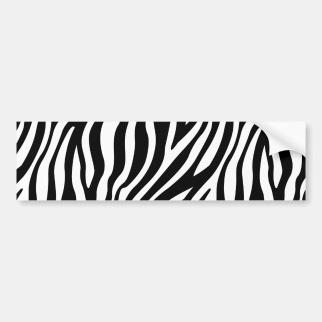 Zebra-Druck-Schwarzweiss-Streifen-Muster Autoaufkleber (Vorne)