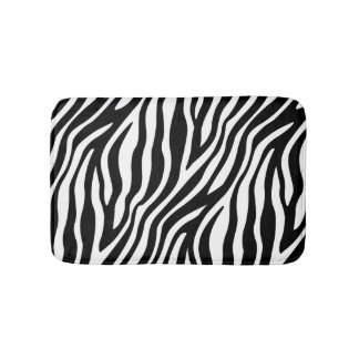 Zebra-Druck-Schwarzweiss-Streifen-Muster Badematte