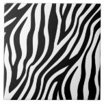 Zebra-Druck-Schwarzweiss-Streifen-Muster Fliese<br><div class="desc">Zebra-Druck-Schwarzweiss-Streifen-Muster</div>
