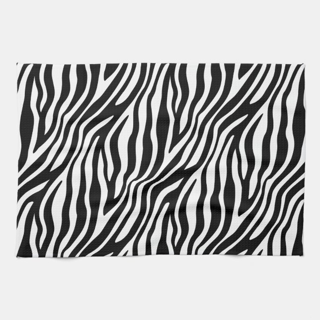 Zebra-Druck-Schwarzweiss-Streifen-Muster Handtuch (Horizontal)