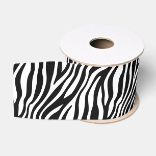 Zebra-Druck-Schwarzweiss-Streifen-Muster Ripsband