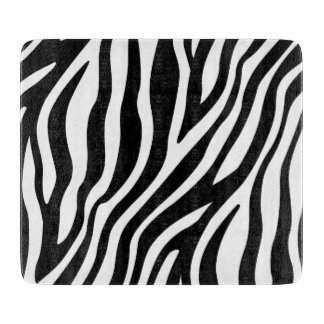 Zebra-Druck-Schwarzweiss-Streifen-Muster Schneidebrett
