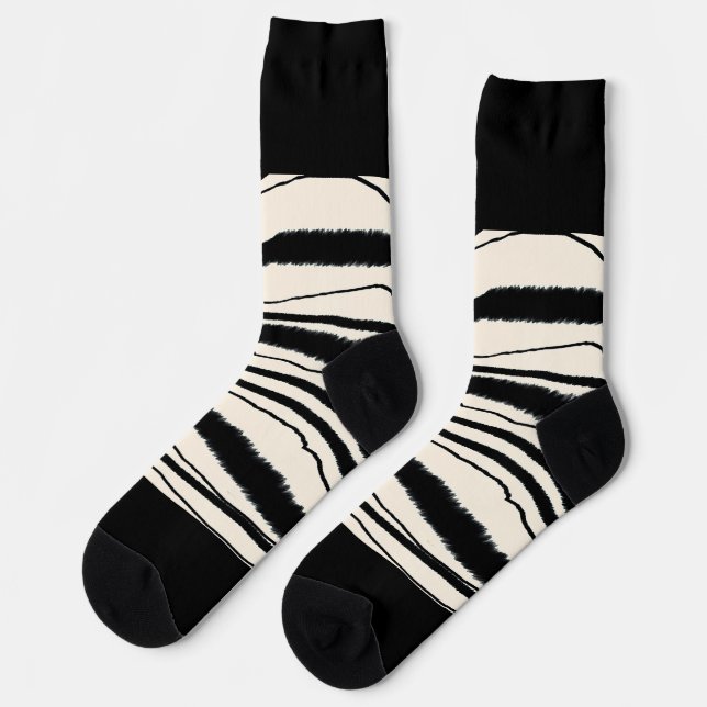 Zebra Druck  Socken (Linkes Detail)