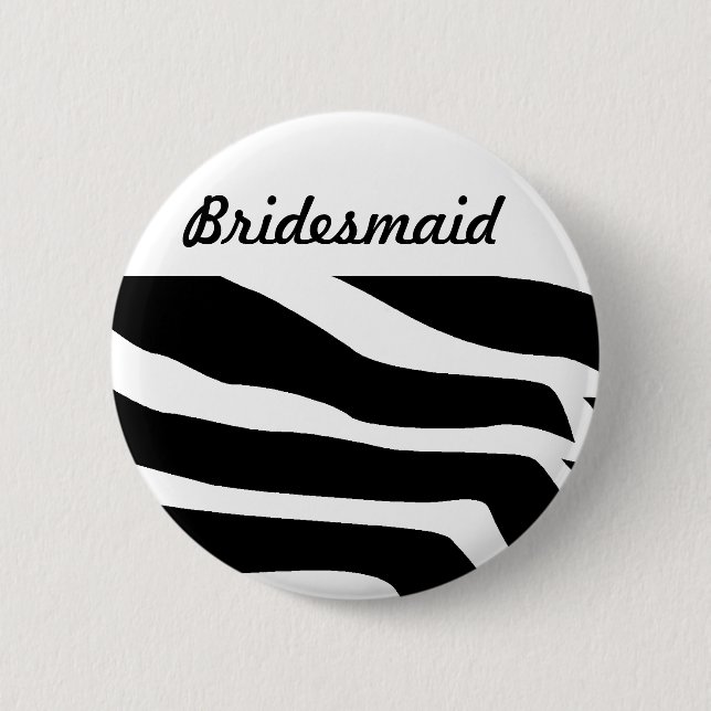 Zebra-Druck-Tier Button (Vorderseite)