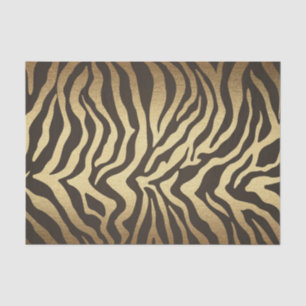 Zebra Druck Tierfelle Gold Glamourös Chic Seidenpapier