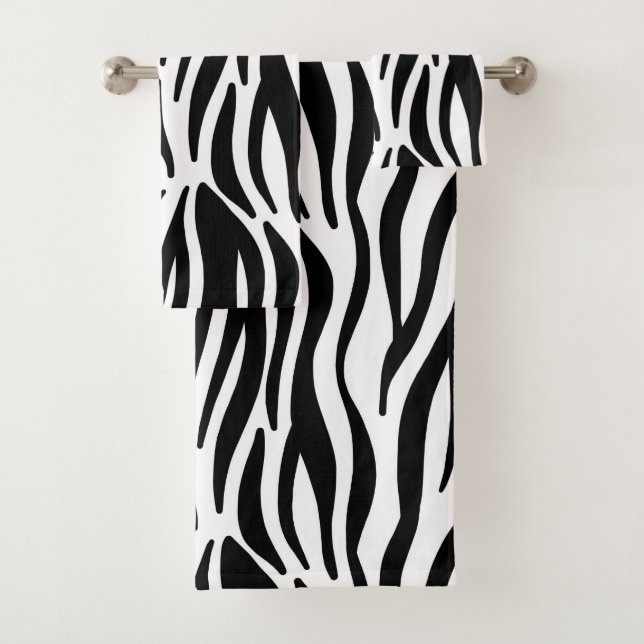 Zebra-Druck-Tuch-Set Badhandtuch Set (Insitu)