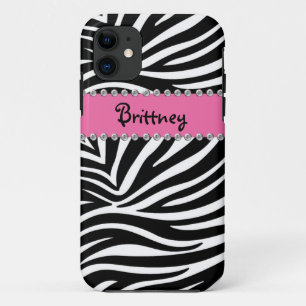 Zebra-Druck u. Fall Iphone 5 des diamante de iPhone 11 Hülle