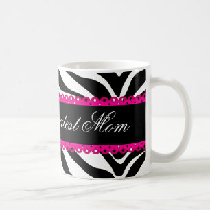Zebra-Druck u. Spitze der Welt bestster die Mama Kaffeetasse