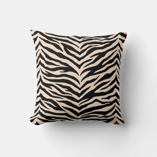Zebra-Druck-Wurfs-Kissen Kissen (Vorderseite)
