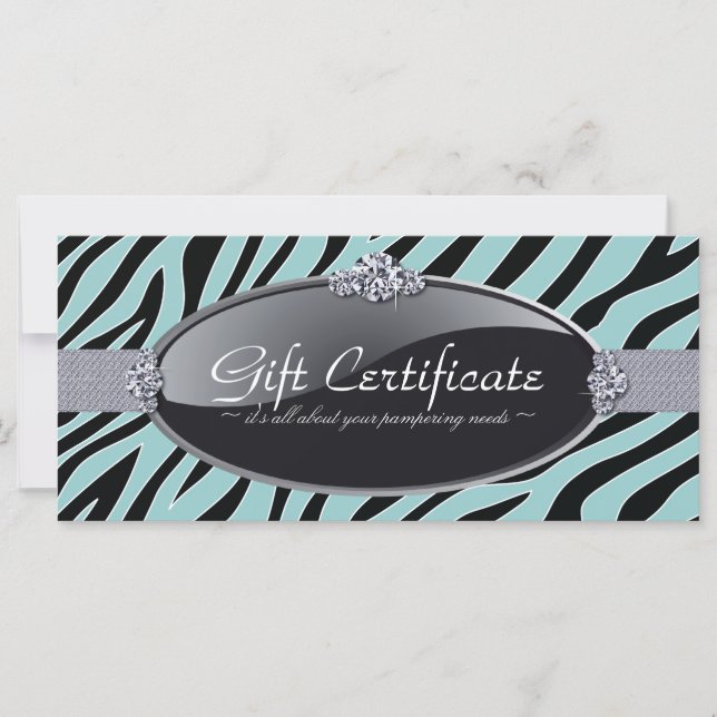 ZEBRA DRUCKGESCHENKE-BESCHEINIGUNG (Vorderseite)