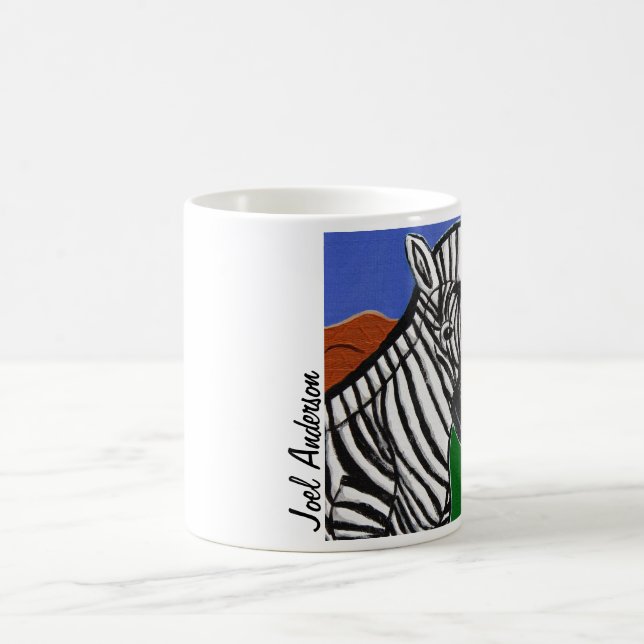 Zebra durch Joel Anderson Kaffeetasse (Mittel)
