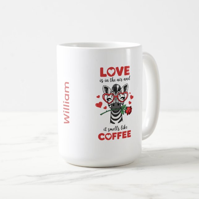 Zebra Express Your Love Mug Kaffeetasse (VorderseiteRechts)