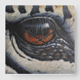 Zebra Eye Wall Clock Quadratische Wanduhr
