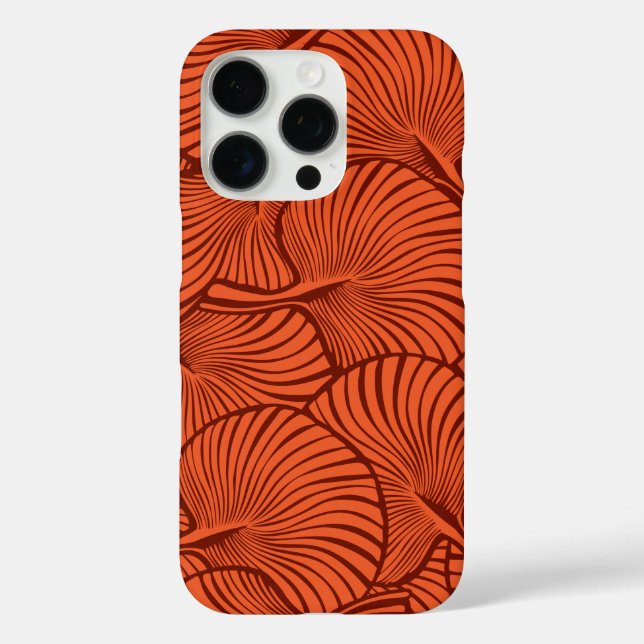 Zebra Fan Palm Hawaiian Tropical Orange iPhone 16 Pro Hülle (Rückseite)