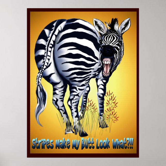 Zebra Fat Hintern Poster (Vorne)