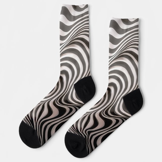 Zebra-Felsen! Socken (Linkes Detail)