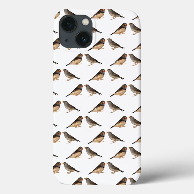 Zebra Finch Frenzy iPad Case (Farbe auswählen) (Rückseite)