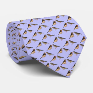 Zebra Finch Frenzy Krawatte Double Sided (Lilac)