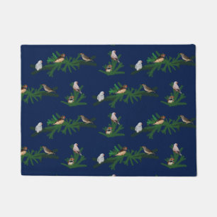 Zebra Finch Party Door Mat (Marine) Fußmatte