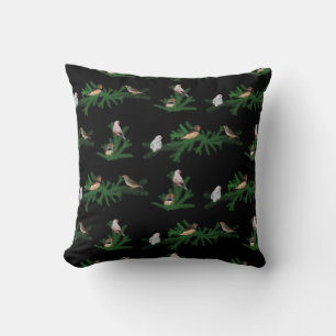 Zebra Finch Party Pillow (schwarz) Kissen