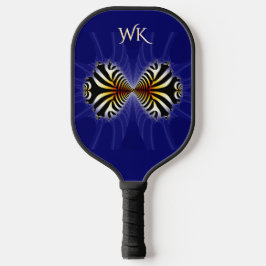 Zebra Fish Kiss Mit Monogramm Pickleball Schläger