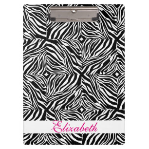 Zebra-Flechtmäntel in Schwarzweiß Klemmbrett