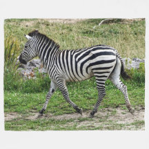 Zebra-Fleece-Decke