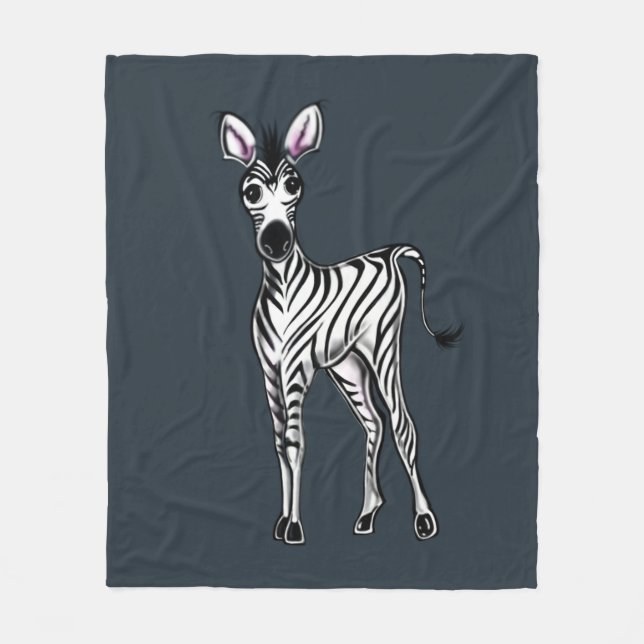 Zebra Fleecedecke (Vorderseite)