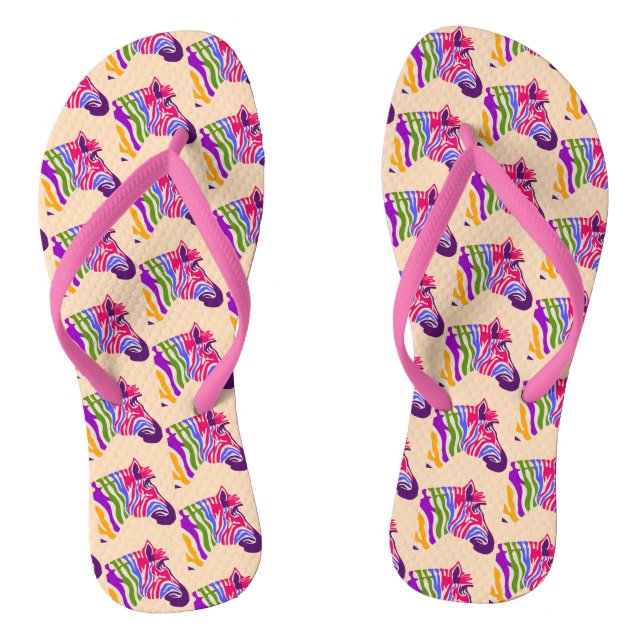Zebra Flip Flops (Fußbett)